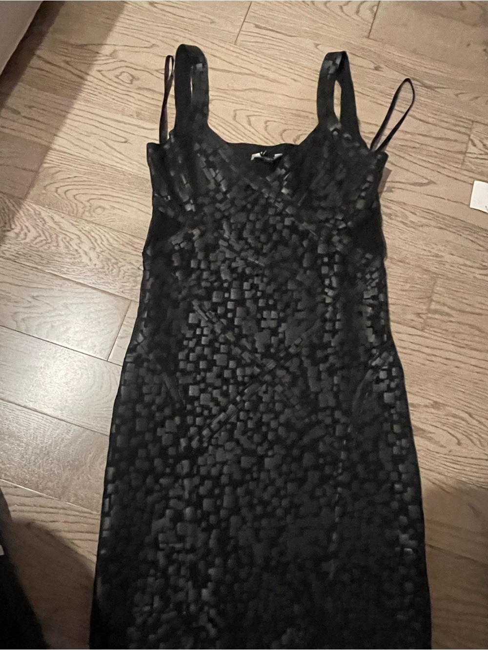 bebe Black Sequin Sleeveless Bodycon Mini Dress - Picture 2 of 6